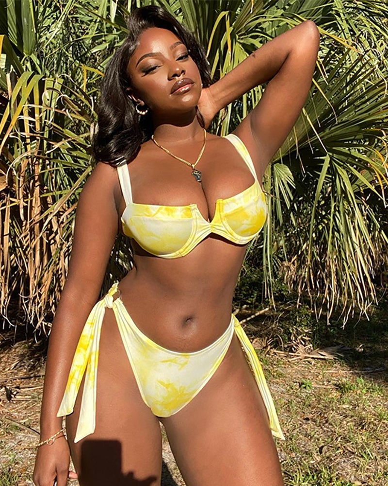 YellowTriangle Two Piece Swimsuit.
