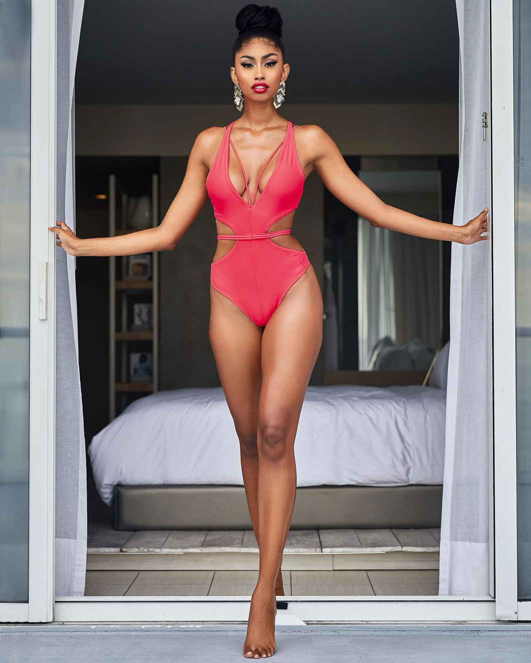 Sexy  Pink Baecation Swimsuit- 2021- 2022 Style
