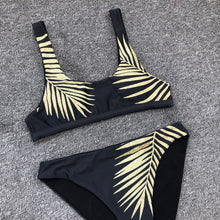 Load image into Gallery viewer, Black and Golden  Bikini
