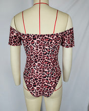 Load image into Gallery viewer, Pink Leopard Feature One-piece Swimsuit- Tie Front feature
